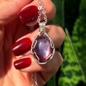 Lepidolite Necklace - AAA grade - lepidolite crystal Lepidolite Necklace - AAA grade - lepidolite crystal