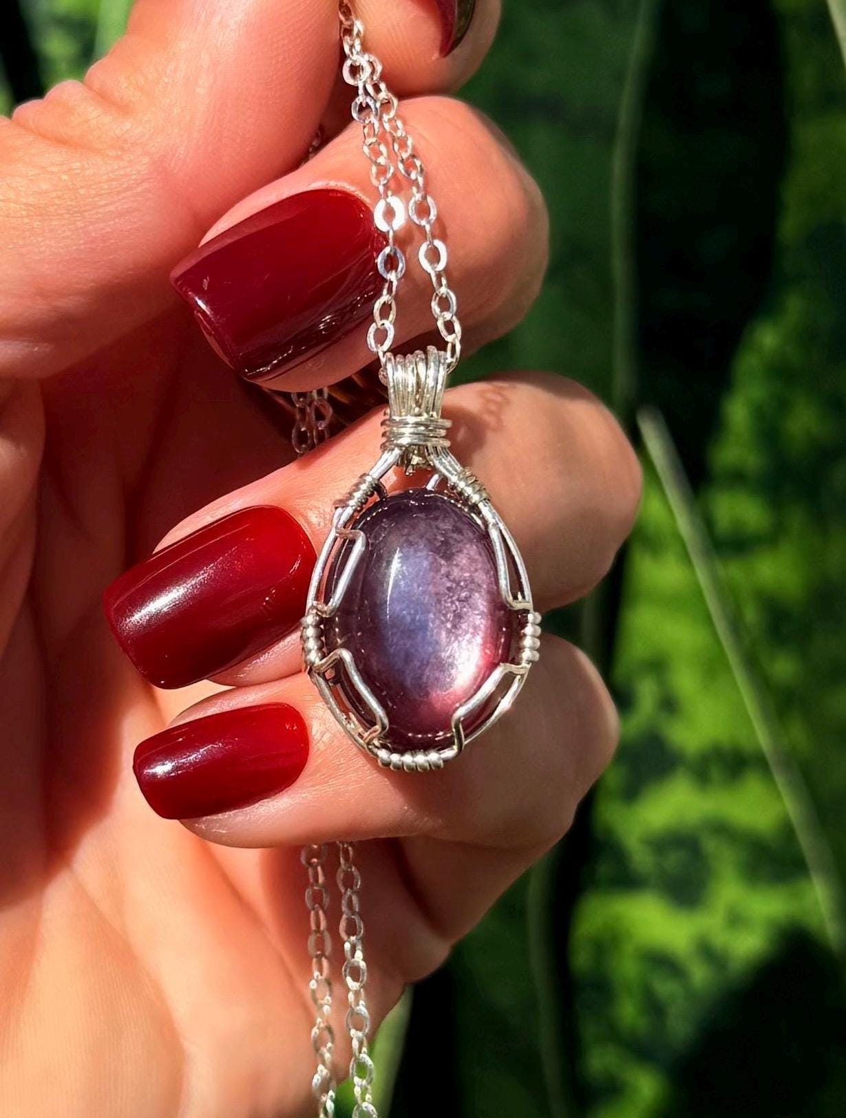 Lepidolite Necklace - Aaa Grade - Lepidolite Crystal