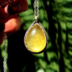 Golden Lepidolite Necklace - for calming anxiety, healing grief, and finding self empowerment - healing crystal Golden Lepidolite Necklace - for calming anxiety, healing grief, and finding self empowerment - healing crystal