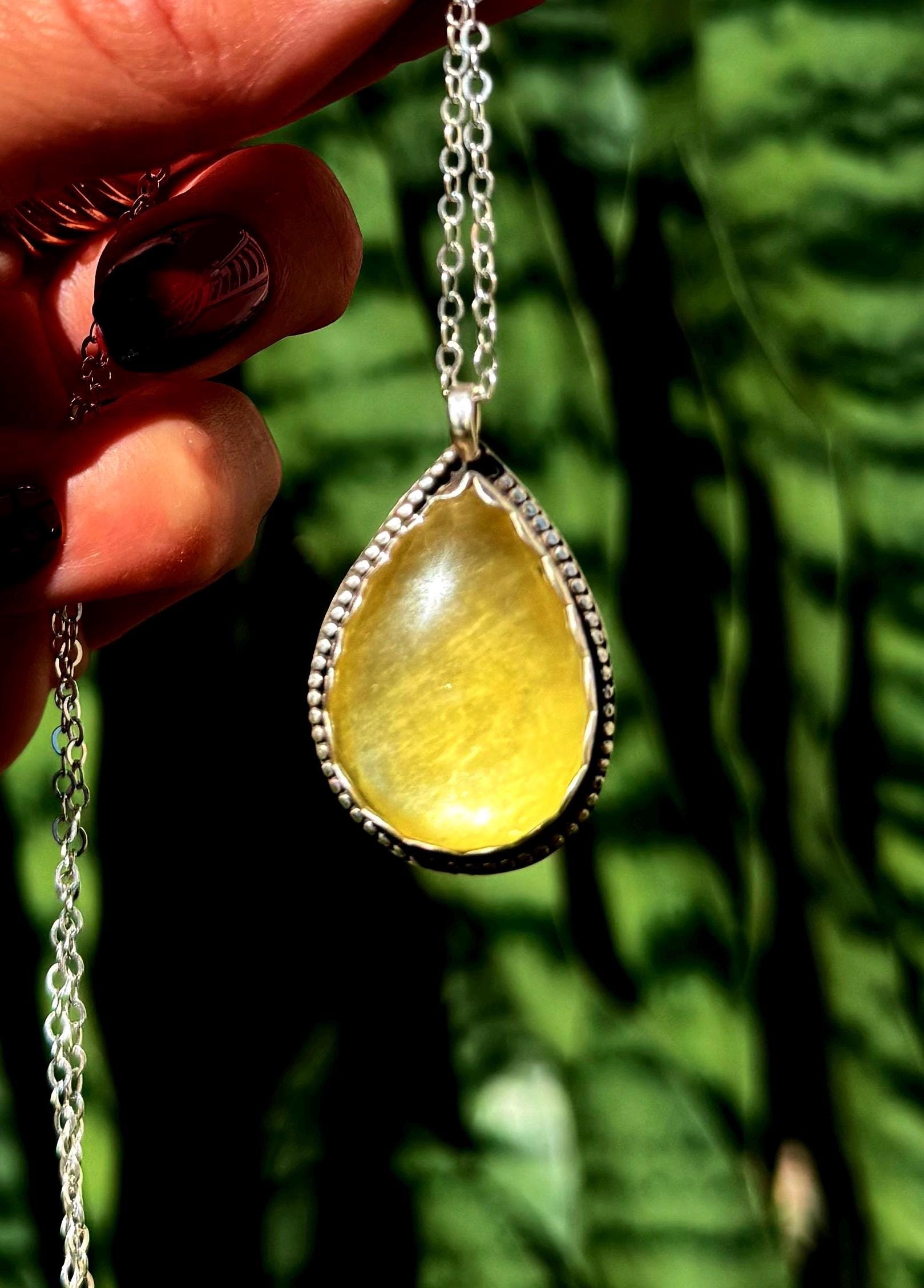 Golden Lepidolite Necklace - For Calming Anxiety, Healing Grief, And Finding Self Empowerment - Healing Crystal