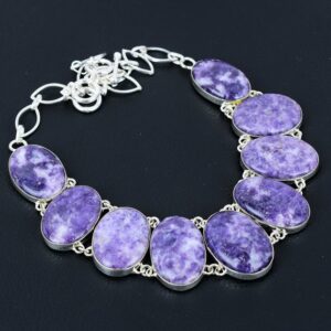 Handmade Lepidolite Necklace: 925 Sterling Silver Gemstone Jewelry Handmade Lepidolite Necklace: 925 Sterling Silver Gemstone Jewelry