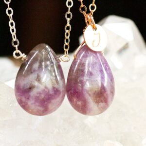 Lepidolite Necklace - Healing Crystal Necklace Lepidolite Necklace - Healing Crystal Necklace