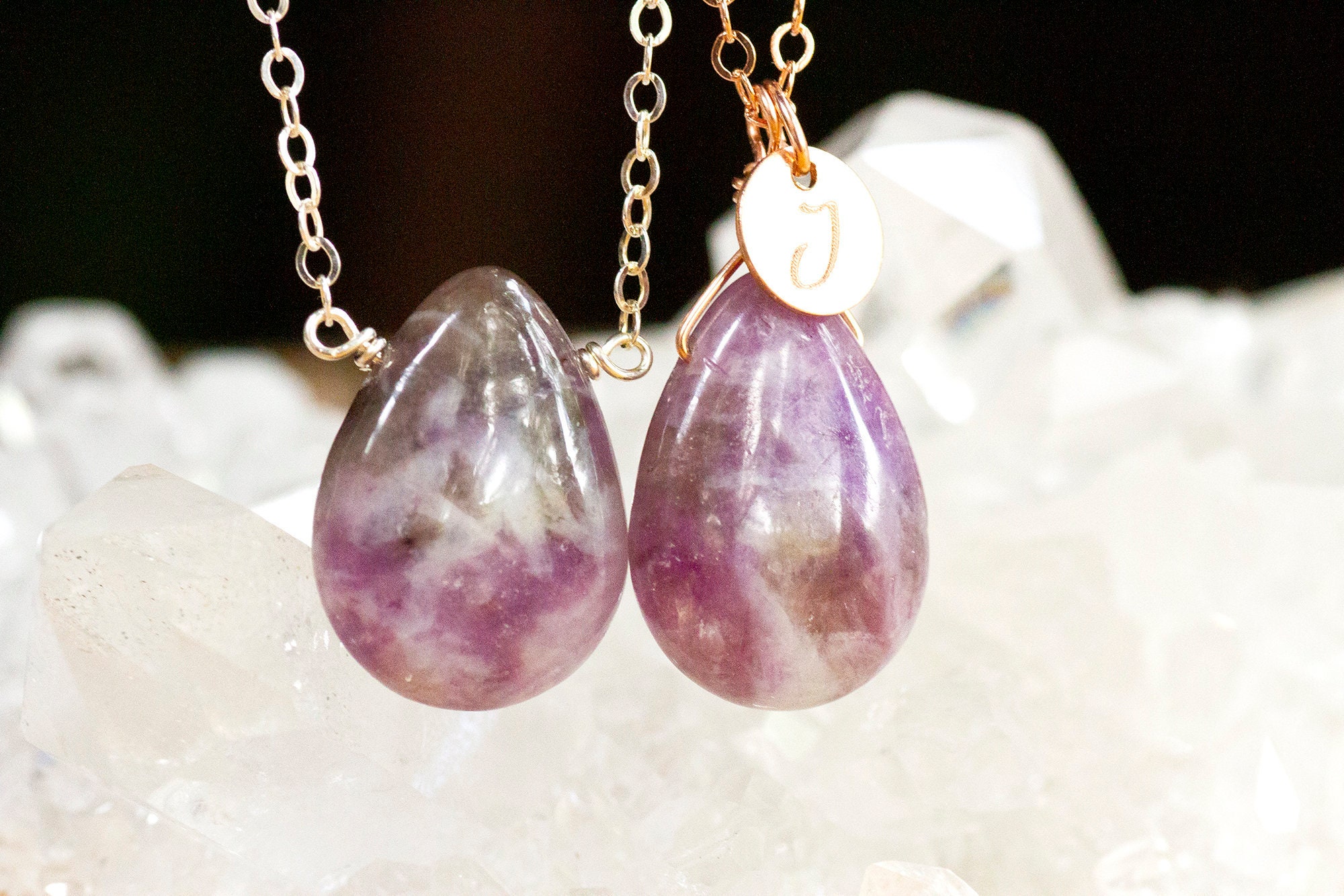 Lepidolite Necklace - Healing Crystal Necklace