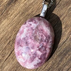 Lepidolite Healing Stone Necklace with a Stainless Steel Bale and Positive Healing Energy! Lepidolite Healing Stone Necklace with a Stainless Steel Bale and Positive Healing Energy!