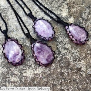 Lepidolite Jewelry, Purple Necklace For Women, Bohemian Girlfriend Gifts For Birthday, Libra And Scorpio Crystal Jewelry