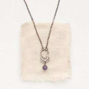Jolie Lepidolite Necklace, Romantic Silver Necklace, Purple Gemstone Necklace, Hand Stamped Silver Jewelry, Vintage Inspired Jewelry Jolie Lepidolite Necklace, Romantic Silver Necklace, Purple Gemstone Necklace, Hand Stamped Silver Jewelry, Vintage Inspired Jewelry
