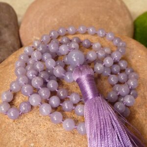 Lepidolite Mala Beads • Hand Knotted Blue Lepidolite Mala • Lilac Lepidolite Tassel Necklace • Violet Mala • Yoga Fashion • 6mm • 2923 Lepidolite Mala Beads • Hand Knotted Blue Lepidolite Mala • Lilac Lepidolite Tassel Necklace • Violet Mala • Yoga Fashion • 6mm • 2923