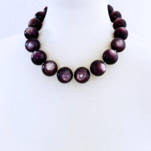 Rare Large Gem Grade Purple Lepidolite Beaded Necklace - Handcrafted Luxury 22mm Statement Piece Rare Large Gem Grade Purple Lepidolite Beaded Necklace - Handcrafted Luxury 22mm Statement Piece