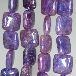 12x12mm Violet Purple Lepidolite Gemstone Grade Aa Square Loose Beads 7.5 Inch Half Strand (90187900-669)