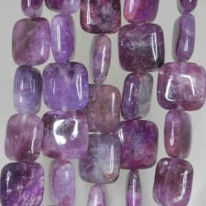 14x14mm Violet Purple Lepidolite Gemstone Grade Aa Square Loose Beads 16 Inch Full Strand (90188328-665)