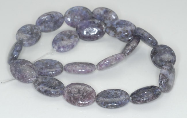 20x15mm Light Purple Lepidolite Gemstone Grade A Oval Loose Beads 7.5 Inch Half Strand (90187920-661)