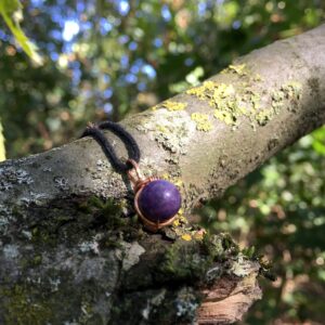Lepidolite Gemstone Pendant Necklace, Box