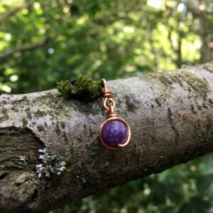 Handmade Lepidolite Pendant Necklace, Minimalist Gift