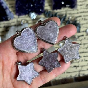 Lepidolite Pendant Necklace: .925 Sterling Silver