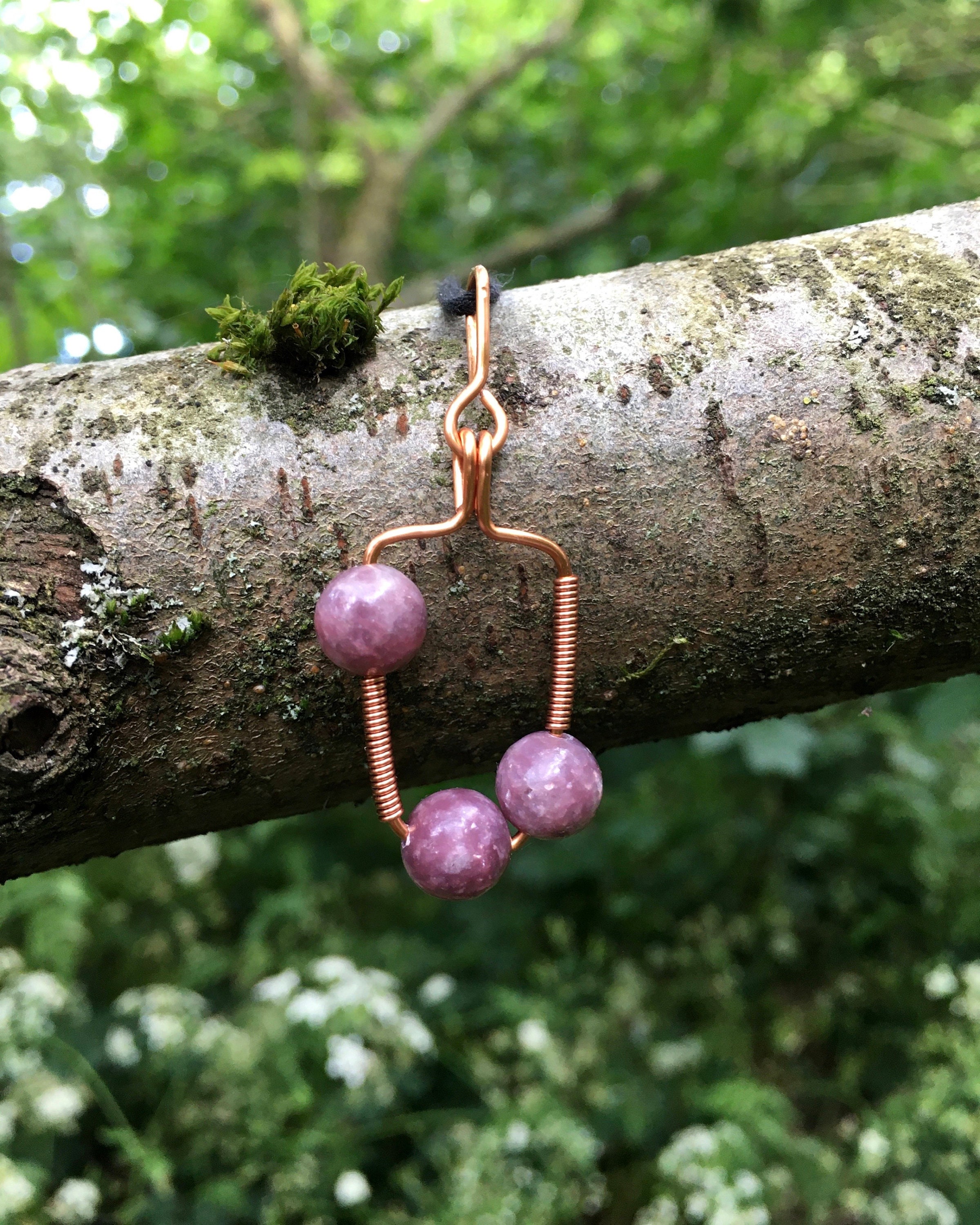 Lepidolite Pendant Necklace: Handmade Jewelry, Jewellery Gifts