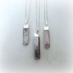Lepidolite Necklace Sterling Silver • Genuine Lepidolite Pendant • Lilac Stone Necklace • Healing Crystal Necklace • Gift For Crystal Lover