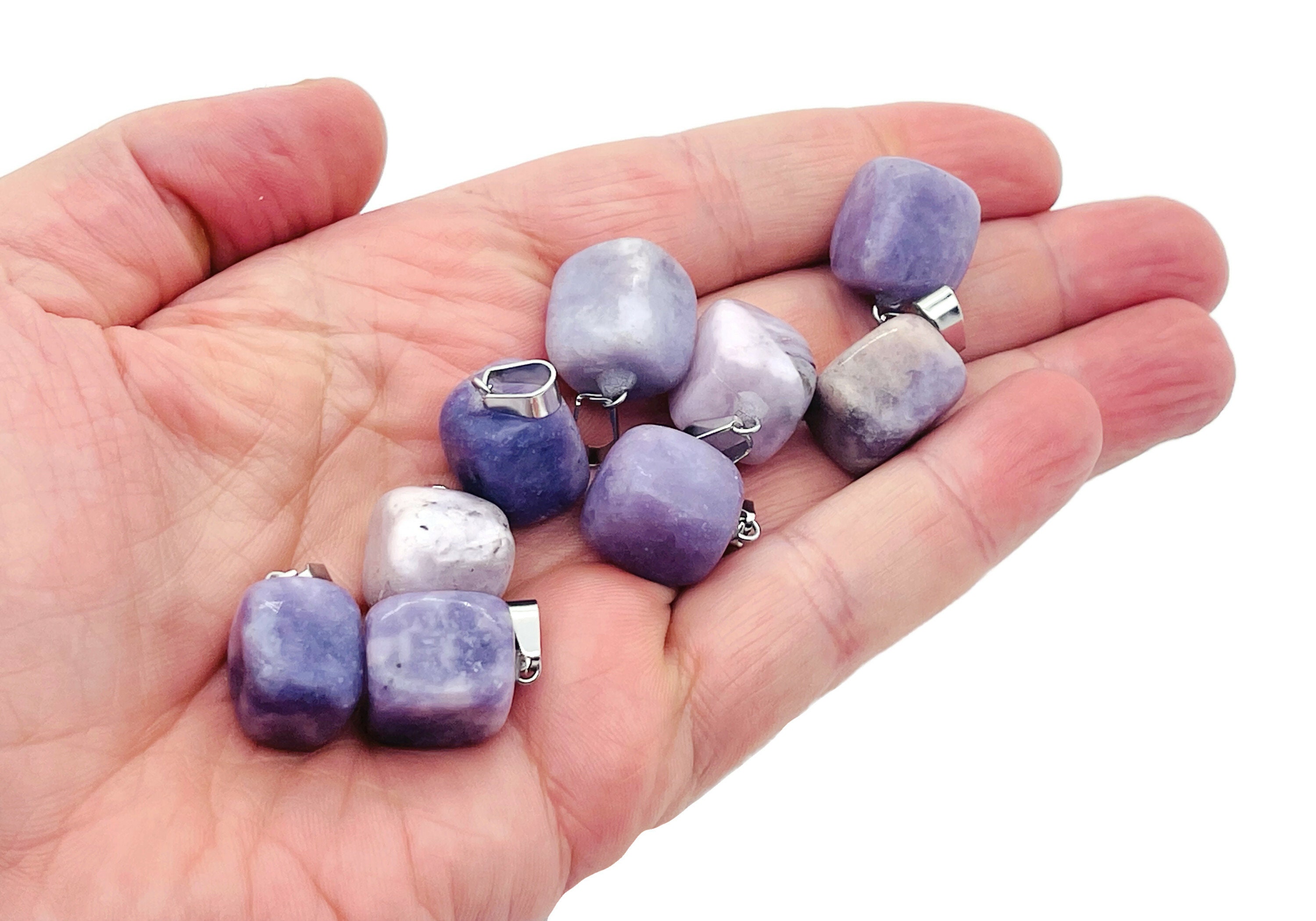 Lepidolite Tumbled Gemstone Pendant - Crystal Pendant - Love Stone Pendant - Pendants Of Surprise - Nc1033