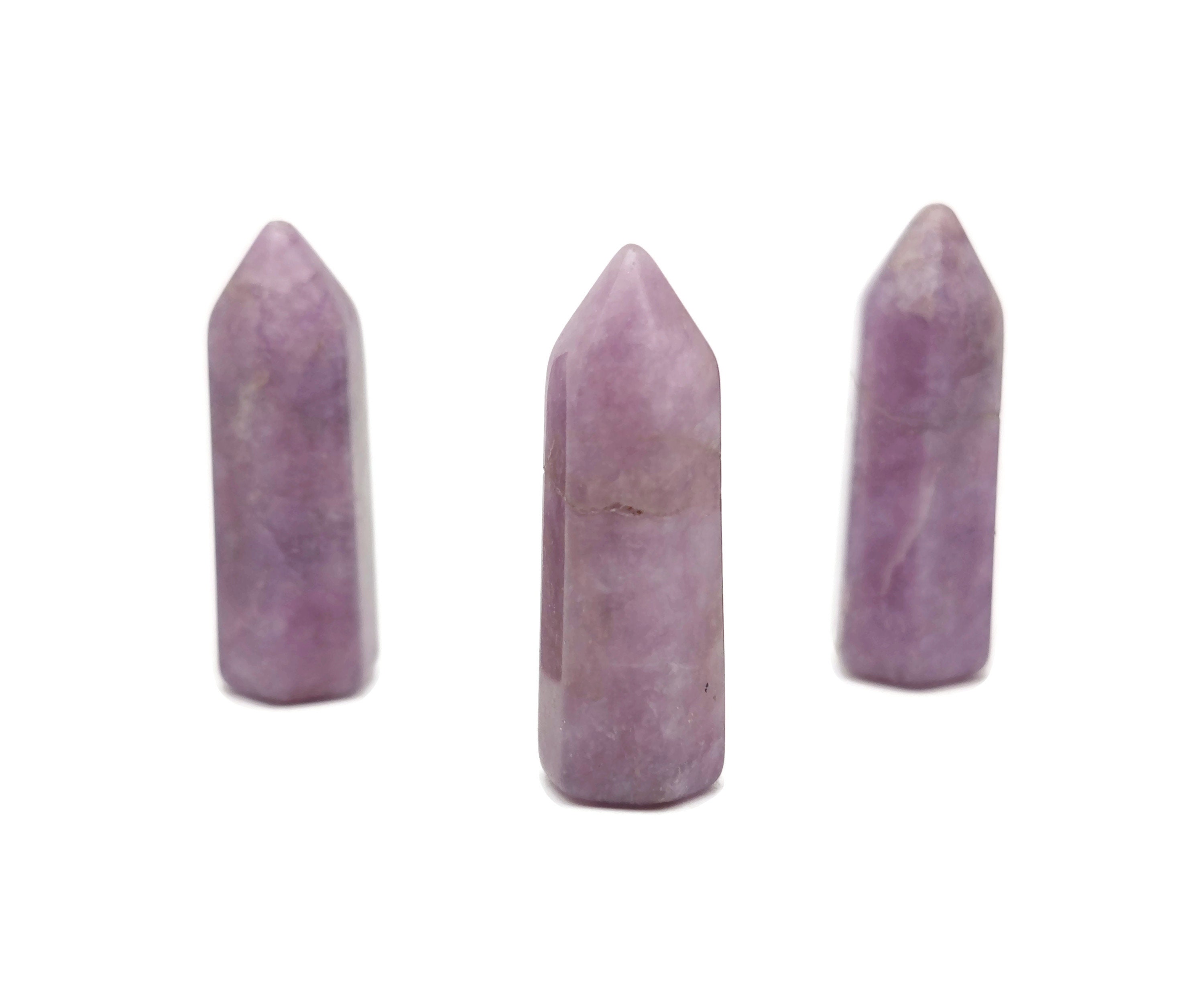 Lepidolite Crystal Obelisk Tower – Gemstone Tower – Tower Crystal – Hand Carved Crystal Point – Healing Crystal – 40mm – Tw1102