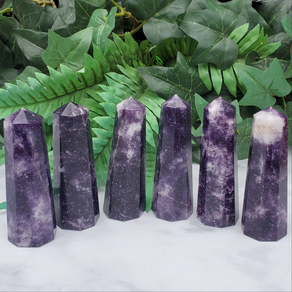 Lepidolite Crystal Towers, Heart Chakra Healing Crystals, Astral Projection Crystal, Purple Lepidolite Point, Metaphysical Balancing Crystal Lepidolite Crystal Towers, Heart Chakra Healing Crystals, Astral Projection Crystal, Purple Lepidolite Point, Metaphysical Balancing Crystal