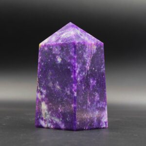Lavender Lepidolite Obelisk: Faceted Chakra Healing Crystal, 105mm Lavender Lepidolite Obelisk: Faceted Chakra Healing Crystal, 105mm