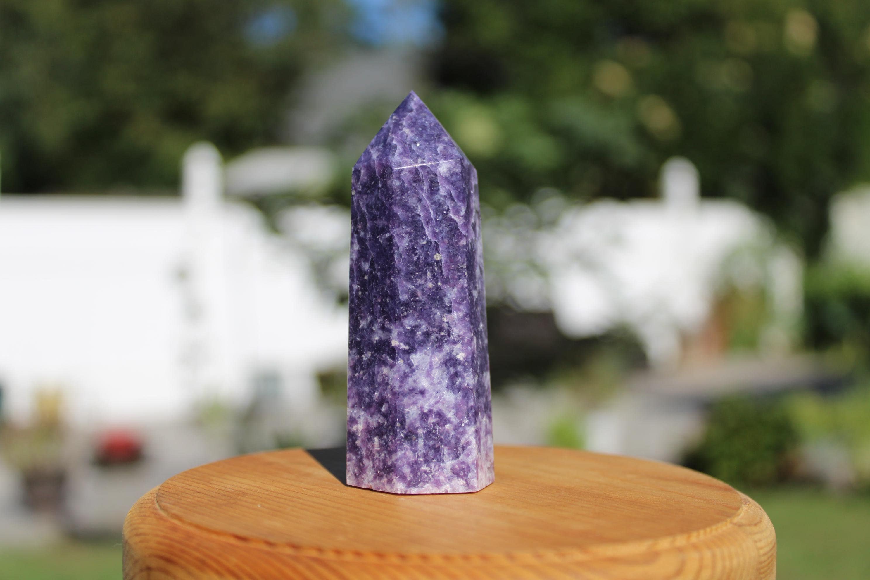 Lepidolite Point Generator The Crystal Of Reorganization Lilalite Crystal Tower Purple Lepidolite Stone Polished Obelisk