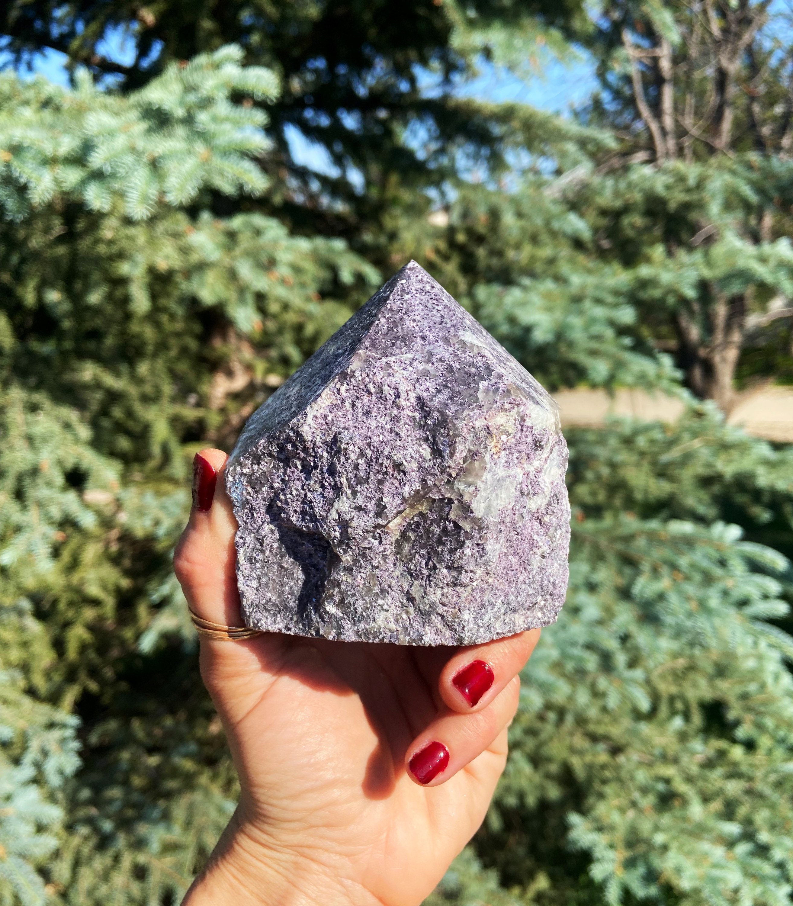 Lepidolite Point - The “ultimate Healer” - Natural Lepidolite Crystal
