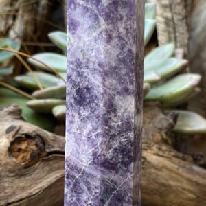 Shimmering Lepidolite Tower From Brazil, Purple Mica, Mica With Lithium Shimmering Lepidolite Tower From Brazil, Purple Mica, Mica With Lithium