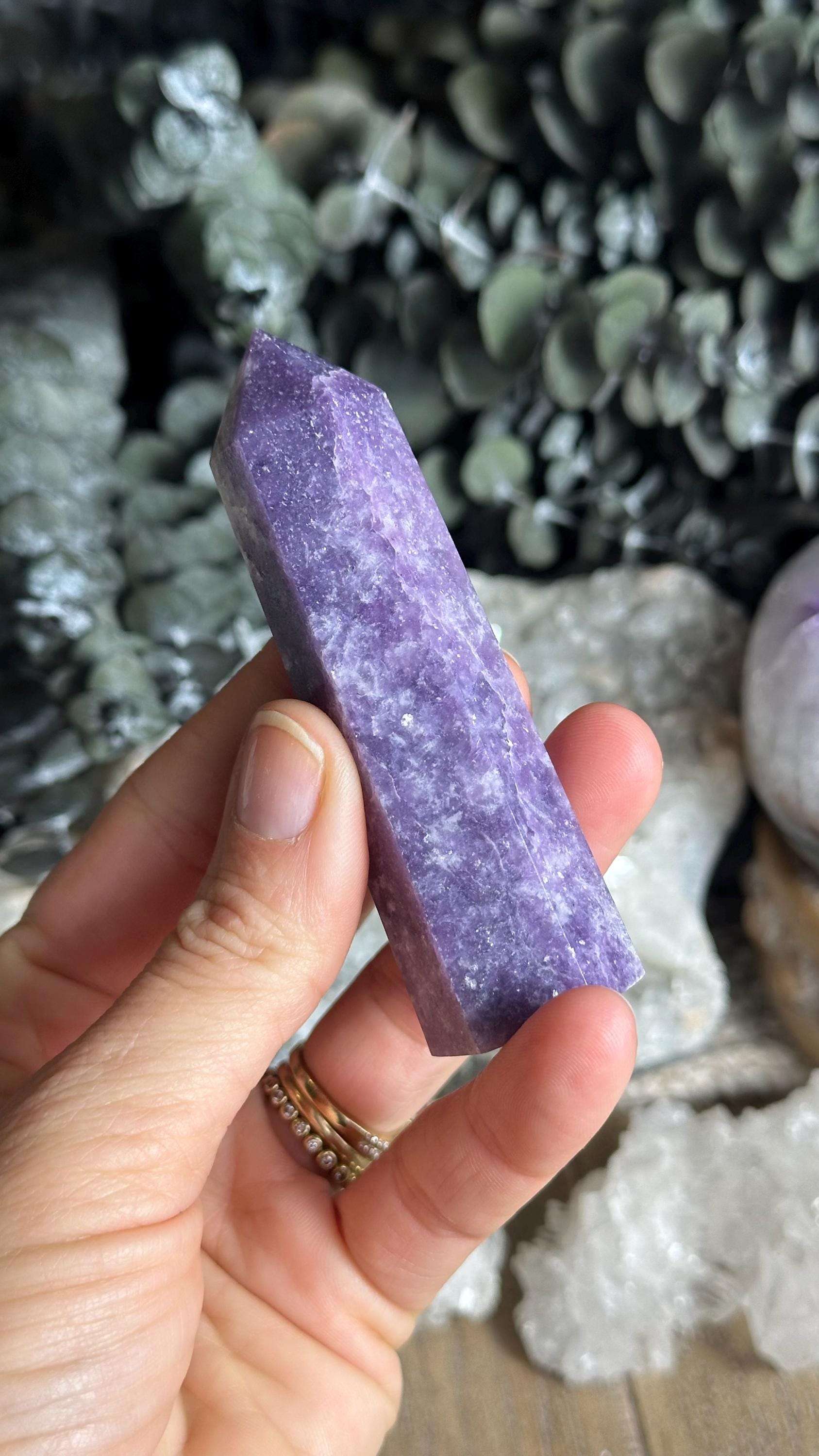Lepidolite Tower • Deep Purple Calming Stone Lepidolite Tower • Deep Purple Calming Stone