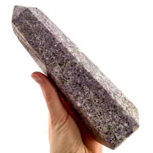 Xl Polished Lepidolite Crystal Point | Healing Wand (18.5 X 6 Cm) Xl Polished Lepidolite Crystal Point | Healing Wand (18.5 X 6 Cm)