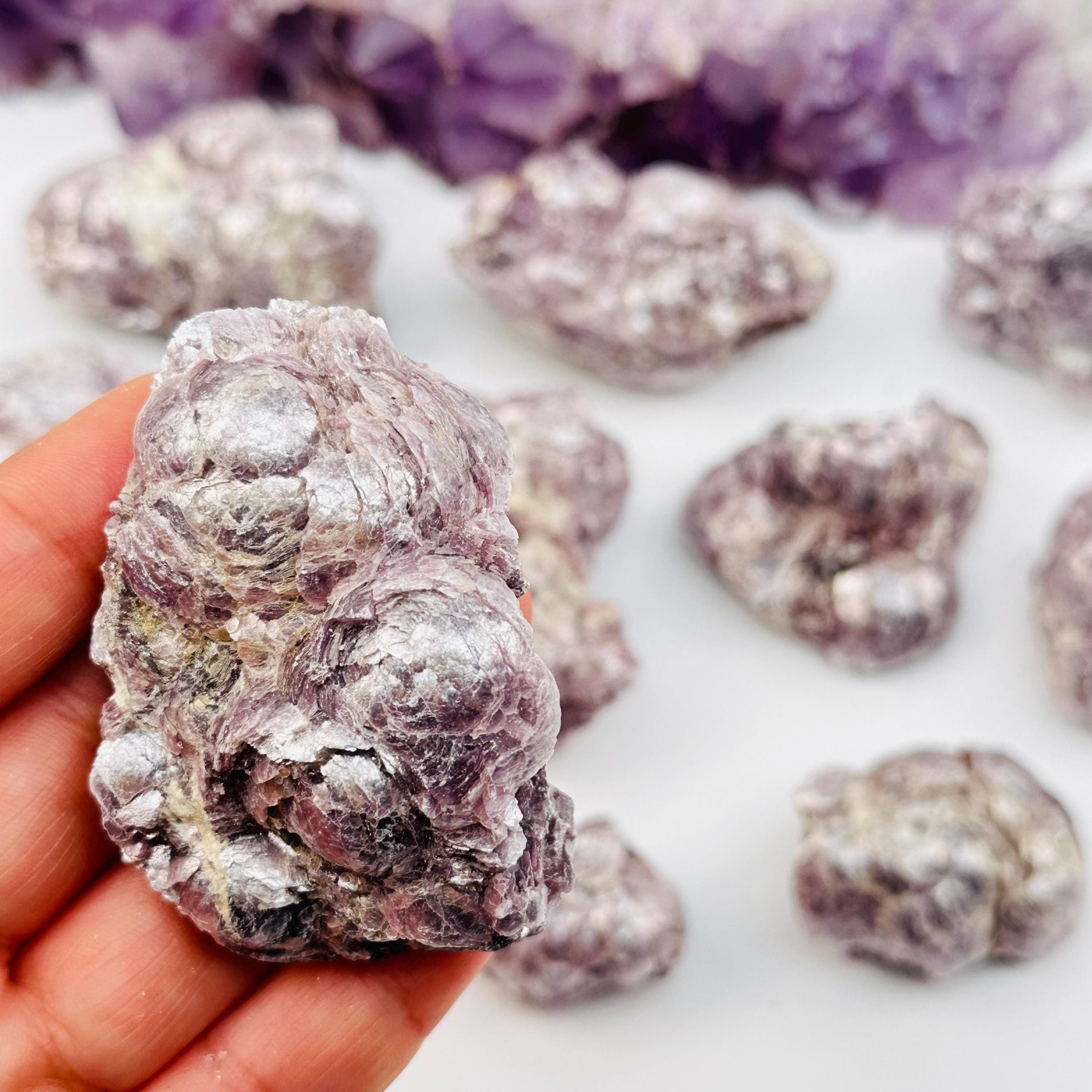 Botryoidal Lepidolite Crystal Clusters
