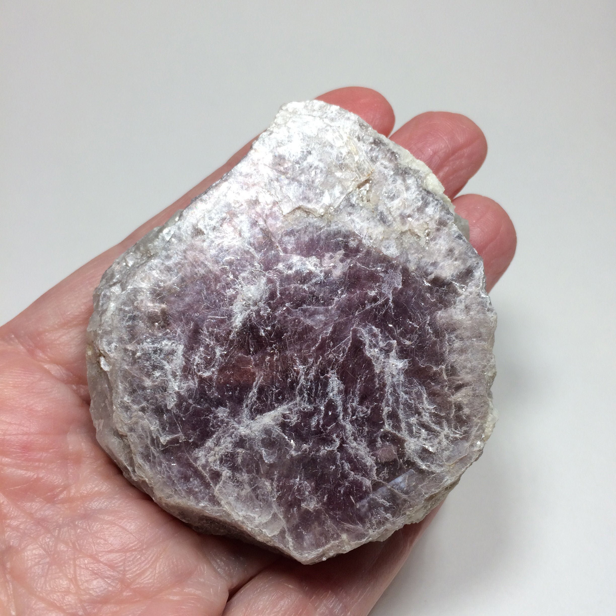 Lepidolite Mica Book 2.5" - Natural Crystal - Raw Mineral Specimen - Healing Crystal - Meditation Crystal - Collectible Stone - 84g