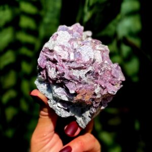 Natural Lepidolite Crystal - for calming anxiety, stress, etc. - depression crystal - worry stone - healing crystal - raw lepidolite
