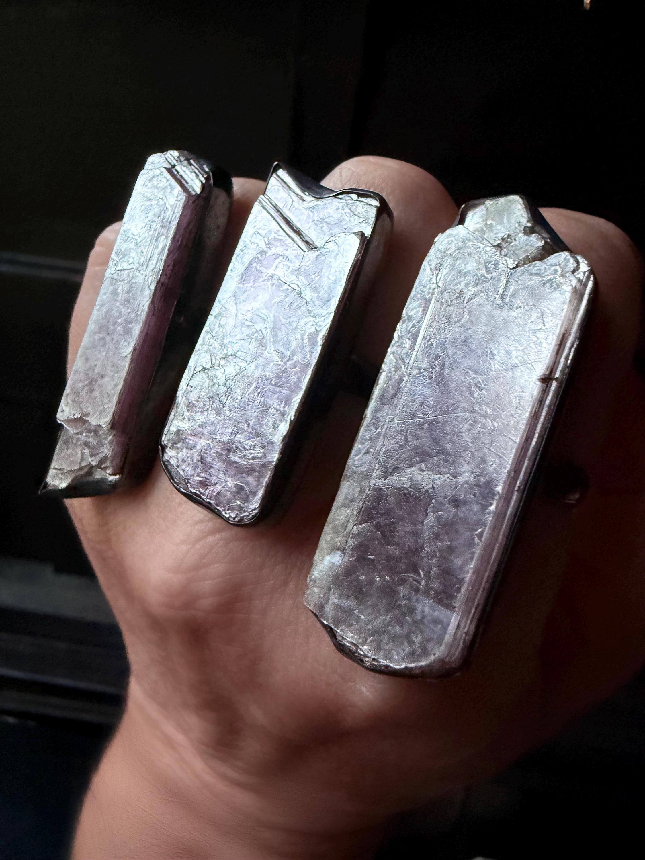 Lepidolite Ring, Raw Lepidolite Mica Ring, Statement Ring, Purple Stone Ring