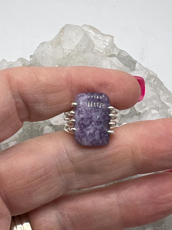 Lepidolite Ring, Size 6 1/2