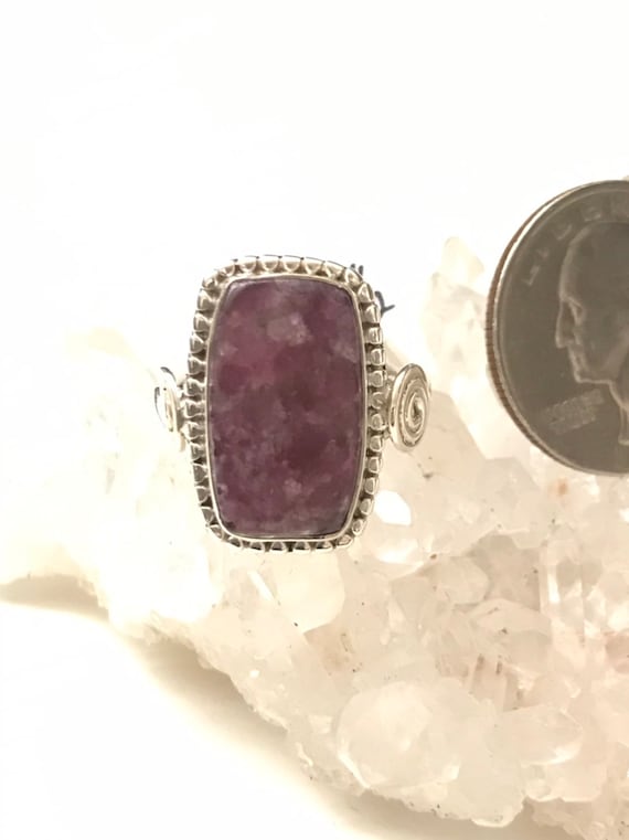 Lepidolite Ring, Size 8 1/2