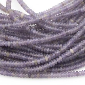 Lepidolites - High Quality In Smooth Saucer Roundel, 4mm Flat Rondel 15 Inches Thin Roundel