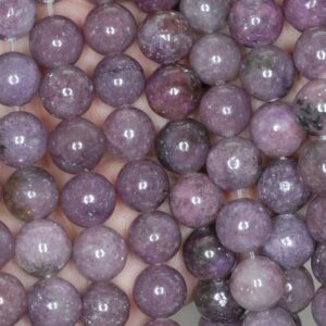 10mm Violet Purple Lepidolite Gemstone Grade A Round Loose Beads 16 Inch Full Strand (90188485-653)