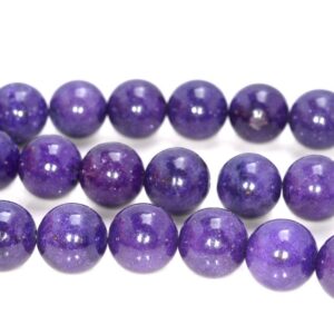 11-12mm Genuine Purple Lepidolite Gemstone Grade Aaa Round Loose Beads 7 Inch Half Strand (80003778-b93)