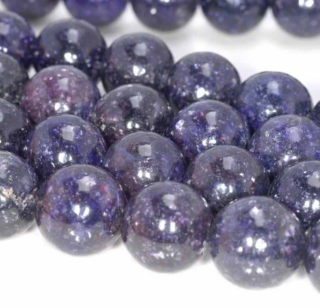 13mm Genuine Purple Lepidolite Gemstone Grade Aa Round Loose Beads 7 Inch Half Strand (80003779-b93)