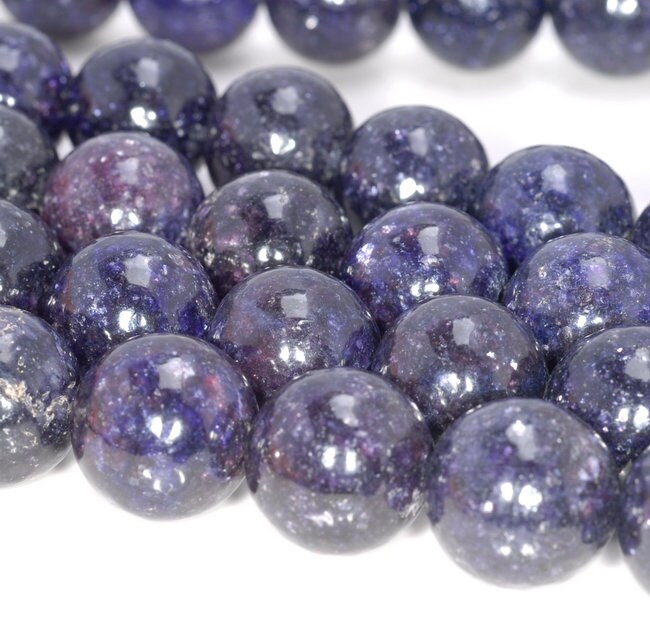 19mm Genuine Purple Lepidolite Gemstone Grade Aa Round Loose Beads 8 Inch Half Strand (80003795-b93)