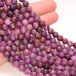 8mm Mauve Lepidolite Gemstone Grade Aaa Purple Round 8mm Loose Beads 7.5 Inch Half Strand Bulk Lot 1,2,6,12 And 50 (90111899-132)