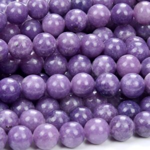 Natural Lepidolite Gemstone Round 6mm 10mm Loose Beads (d399)
