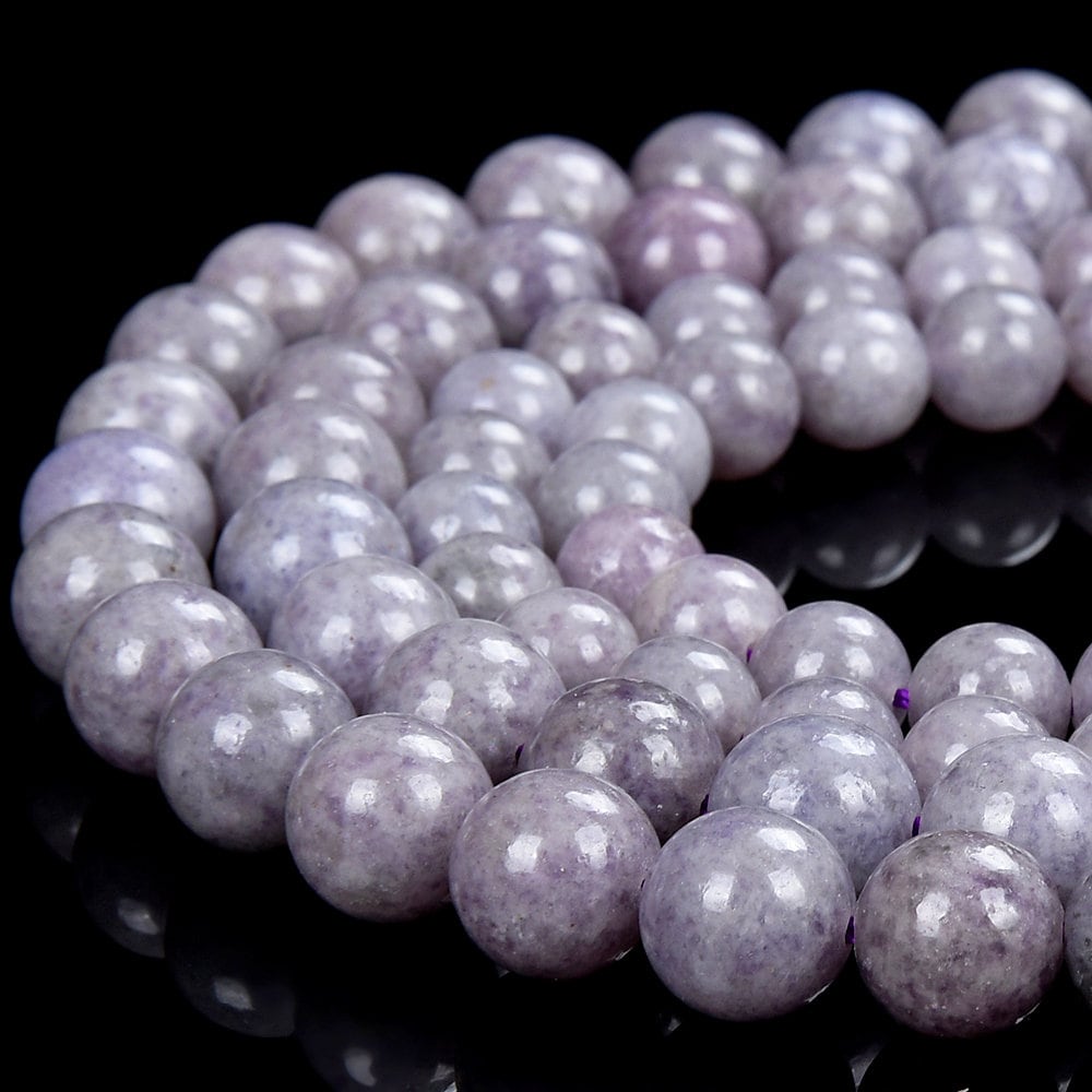 Natural Lepidolite Gemstone Round 8mm 10mm Loose Beads (d506)