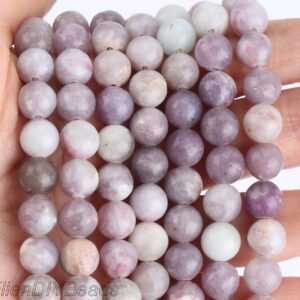 Round Smooth Lilac Beads, African Lilac Gemstone Beads, Light Purple Beads, Lilac Lepidolite Beads, Wholesale Loose Beads--15inches--stn0045