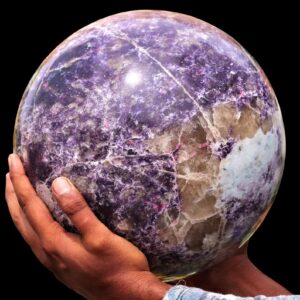 Large 265MM Lepidolite Sphere Brazil Purple Crystal Ball 25KG Lavender White Stone Chakra Decor Large 265MM Lepidolite Sphere Brazil Purple Crystal Ball 25KG Lavender White Stone Chakra Decor