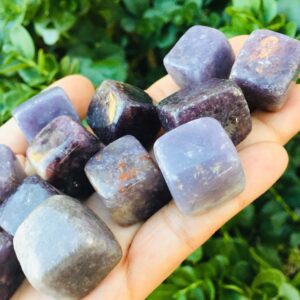 Lepidolite Crystal Cube: Polished Purple Stone (20-35mm) Lepidolite Crystal Cube: Polished Purple Stone (20-35mm)