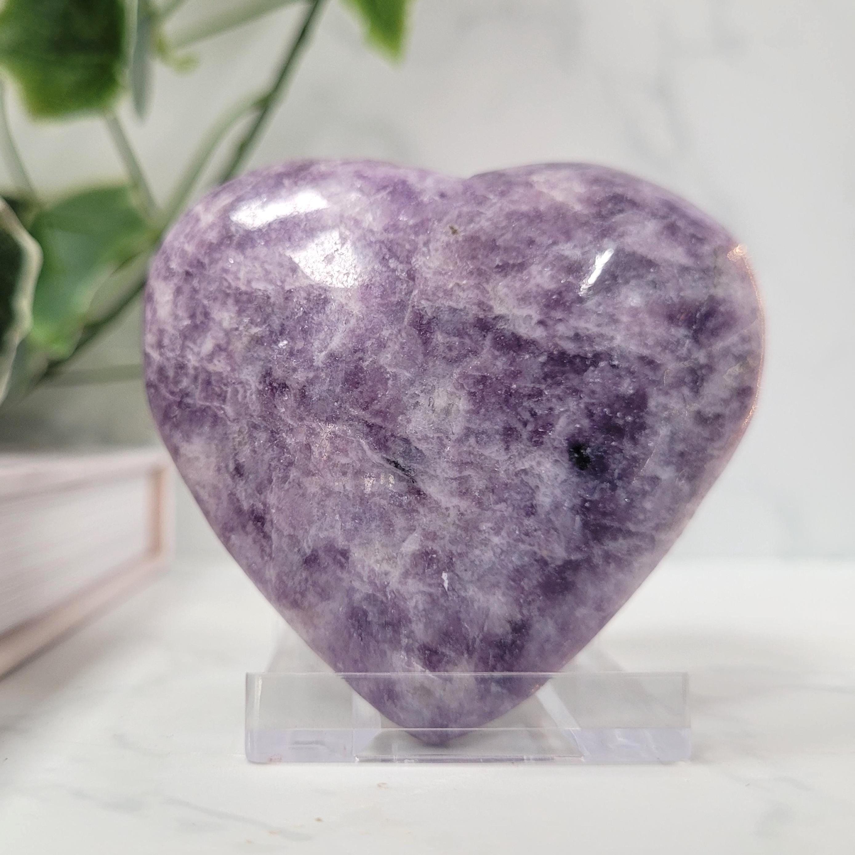 Lepidolite Crystal Heart • Ethically Sourced