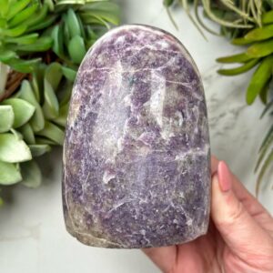 Lepidolite Freeform | 708g | - #6 (polished Purple Crystal Chunk, Third-eye Chakra, Healing Stone, Intuition) Lepidolite Freeform | 708g | - #6 (polished Purple Crystal Chunk, Third-eye Chakra, Healing Stone, Intuition)
