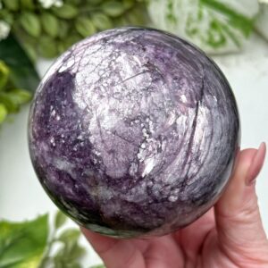Gem Lepidolite Sphere | 679g | - #3 (polished Purple Crystal Ball, Third-eye Chakra, Intuition) Gem Lepidolite Sphere | 679g | - #3 (polished Purple Crystal Ball, Third-eye Chakra, Intuition)