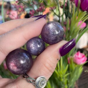 Gem Lepidolite Sphere, Lepidolite Sphere, Qty. 1, Mini Sphere Gem Lepidolite Sphere, Lepidolite Sphere, Qty. 1, Mini Sphere